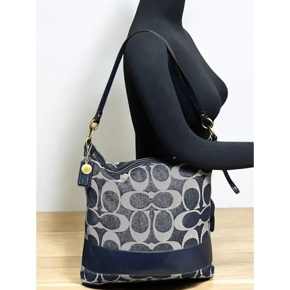 Y2K Coach 12549 Legacy Signature Denim Hobo Bag & 41718 Wristlet